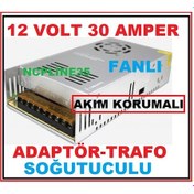 Resim Kamera Sistemleri için 12V 30 A Akım Korumalı Fanlı Adaptör 