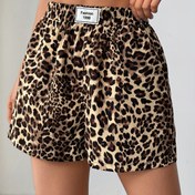 Resim Kadınlar için Seksi Leopar Desenli Şortlar Cep ile - Hafif Polyester, Yazlık Rahat Giyim, Hayvan Desen Tasarımı, Yazlık Rahat Giyim | Leopar Desenli Şortlar | Parlak Bitiş 