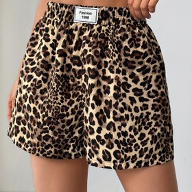 Resim Kadınlar için Seksi Leopar Desenli Şortlar Cep ile - Hafif Polyester, Yazlık Rahat Giyim, Hayvan Desen Tasarımı, Yazlık Rahat Giyim | Leopar Desenli Şortlar | Parlak Bitiş 