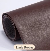 Resim Deri Tamir Yaması Tamir Kiti Kendinden Yapışkanlı Pu Deri Tamir Bandı Kanepe Dark Brown 137x50cm 