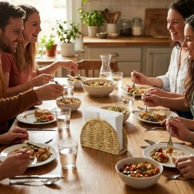 Resim Tkc(Yt) Dekoratif Plastik Rattan Yarım Yuvarlak Peçetelik–doğal Hasır Dokulu Masaüstü Peçet 