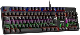 Resim Everest KB-MeKanik 1 Lumos USB Rainbow Aydınlatmalı Full Anti-Ghosting Mekanik Gaming Oyuncu Klavye (Siyah (Blue Switch)) 