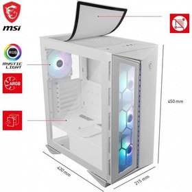 Resim MSI MPG GUNGNIR 110R Beyaz ARGB Fanlı ATX Oyuncu Kasası 