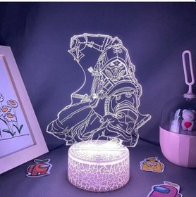 Resim Szypzstore Oyun Mortal Kombat Figürü 3d Çocuk Gece Lambası, Uzaktan Kumanda İle Değişen 16 Renk, Çocuk Odası U, Manga Illusion Led Oyuncak Lamba Kız Erkek Çocuklar Yılbaşı Hediyeleri Yulelf Renkli 