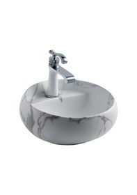 Resim Lena EH-4660M6 Tezgah Üstü Lavabo Beyaz Mermer 