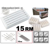 Resim XLINETATTOO 15rm Ölçüsünde Tattoo Dövme Makinası Iğneleri - 10 Iğne Ve 10 Uc - Dolum 