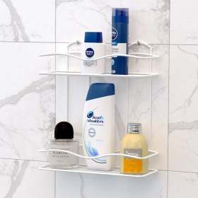 Resim Tekno-tel 2 Katlı Banyo Rafı Beyaz Bk012 