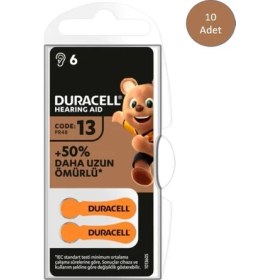 Resim Duracell 13 Numara İşitme Cihazı Pili 6x10 60 Adet 