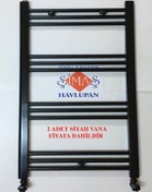 Resim ŞİMAŞ HAVLUPAN 500x1000 Havlupan 2 Adet Radyatör Vanası Mat Siyah 