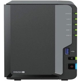 Resim SYNOLOGY DS224-6G Plus Celeron QC 6 GB Ram 2 Diskli Nas Server (Disksiz) 