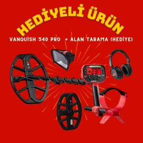 Resim Minelab Vanquish 540 Pro Dedektör + Hediye Alantarama Dedektörü 