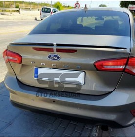 Resim Sts Oto Aksesuar Ford Focus 4 (2019-2022) Sedan Kasa Bagaj Üstü Spoiler Piano Black (Parlak Siyah) 