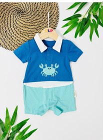 Resim Alpbebe Germany Polo Yaka Yengeç Detaylı Tulum - Yeşil Yeşil 