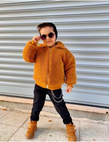 Resim KOKOŞ BEBEK Kapitone Sevimli Ayı Tarz Peluş Mont 