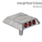 Resim İleri Trafik 50'li Ankrajlı Metal Yol Butonu Seti 