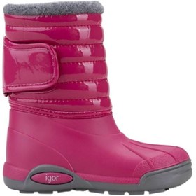 Resim Igor W10168 Topuksuz Kürklü Su Geçirmez Pembe Poliüretan Kız Çocuk Yağmur Çizmesi 