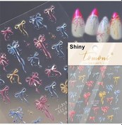 Resim 1 Sayfalık Japon Kawaii Renkli Beyaz Çizgi Ilmek 5d Siyah Kendinden Yapışkanlı Nail Art Süslemeleri Çıkartmalar Şerit Sevimli Çıkartmaları Dıy Turuncu 