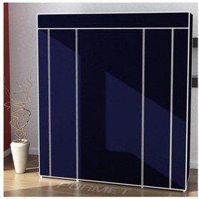 Resim PORMET Güçlendirilmiş Çelik Yapım Çelik Metal Profil Bez Dolap Lacivert Renk 