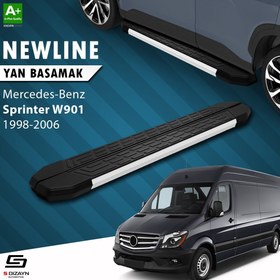Resim S-Dizayn Mercedes Sprinter W901 Orta Şase NewLine Aluminyum Yan Basamak 263 Cm 1998-2006 A+ Kalite 