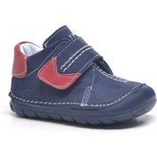 Resim Hakiki Deri Cırtlı Mevsimlik Erkek Bebek Ayakkabı Lacivert 