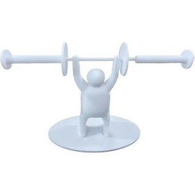 Resim Willowhaven Humorlu Fitness Severler Için Kötü Karakter Temalı 3d Yazıcı Beyaz Tuvalet Kağıdı Askısı Beyaz 