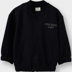 Resim Defacto Erkek Bebek Baskılı Hakim Yaka Fermuarlı Hırka G3761a525wnar202 Antrasit-ar202 