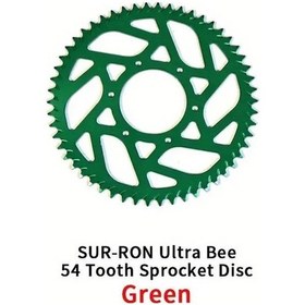 Resim Cloudstore Sur Ron Ultra Bee 54 Dişli Yeşil Alüminyum Zincir Dişlisi E-bike Off-road 