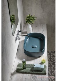 Resim Isvea Infinity Petrol Yeşili Oval Lavabo 55X36 cm 