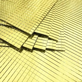 Resim Kendinden Yapışkanlı Aynalı Kare Gold Sticker 30x30 Cm 