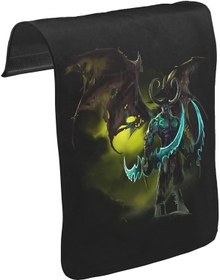 Resim Warcraft - Illidan Stormrage Unisex Siyah Tak-Çıkar Postacı Çanta Kapağı CK-604 