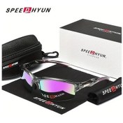 Resim Fastbuy Spedhyun Unisex Beyaz Mavi Renkli Lensli Kare Gözlük Hafif Polikarbonat Çerçeve Günlük Kullanım Altın Göz İçi Altın 