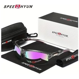 Resim Fastbuy Spedhyun Unisex Beyaz Mavi Renkli Lensli Kare Gözlük Hafif Polikarbonat Çerçeve Günlük Kullanım Altın Göz İçi Altın 
