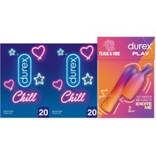 Resim Durex Chill Prezervatif 40'lı + 2'si 1 Arada Vibratör Ve Uyarıcı Başlık 