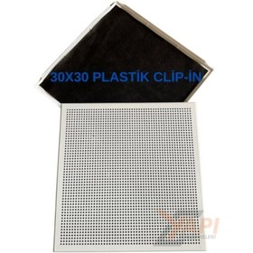 Resim 30 X 30 Clip-ın Plastik Asma Tavan Tam Takım Plastik Sistemi 15 M2 