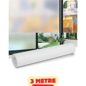 Resim Vekorr 3m x 45CM Uv Engelleyici Buzlu Cam Film Kendinden Yapışkanlı Folyo Duşakabin Balkon Cam Film 
