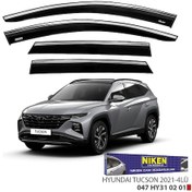 Resim Hyundai Tucson Kromlu Cam Rüzgarlığı Niken 2021+ Sonrası Uyumlu 