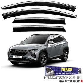 Resim Hyundai Tucson Kromlu Cam Rüzgarlığı Niken 2021+ Sonrası Uyumlu 