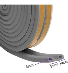 Resim Glaswen 3x2=6 Metre Kapı Pencere Bandı Gri Fitili Yapışkanlı Soğuk Izolasyon Bant 