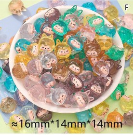 Resim 10 Adet Mini Işıklı Bahçe Dekorasyonu Reçine Figürleri Minyatür Çok Renkli 