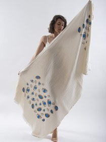 Resim Müslin Karışık Göz Desenli Peştemal - 90x180 