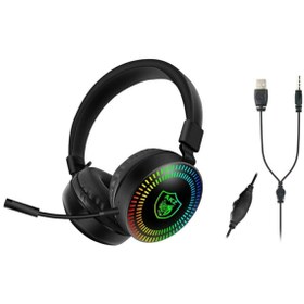 Resim teknosepetim Gm-019 Akz 3d Oyuncu Kulaklığı Kablolu Işıklı Stereo Rgb Usb Işıklı Kablolu Oyuncu Prof Gamer 