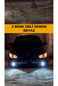 Resim MBGL H3 - 3 Renk Xenon Şimşek Etkili 3 Renk Deli Mavi - Sarı- Kristal Beyaz Led Zenon Led Xenon 