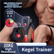 Resim 1 Adet Kegel Pelvik Taban Kası ve Bacak Antrenörü, 0.0-34.93 KG Direnç, Sayma Özellikli ve Sabit Bacak Kayışlı, Erkek ve Kadınlar İçin Uygun, Uyluk ve Kalça Egzersizleri için, Açık Hava Sporları, Ev Fitnessi ve Tatil İçin En İyi Ürün 