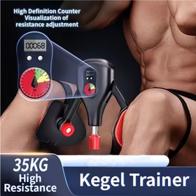 Resim 1 Adet Kegel Pelvik Taban Kası ve Bacak Antrenörü, 0.0-34.93 KG Direnç, Sayma Özellikli ve Sabit Bacak Kayışlı, Erkek ve Kadınlar İçin Uygun, Uyluk ve Kalça Egzersizleri için, Açık Hava Sporları, Ev Fitnessi ve Tatil İçin En İyi Ürün 