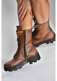 Resim Fox Shoes V999049103 Taba Hakiki Deri Kadın Postal Bot Taba-hakiki Deri 