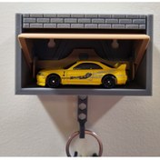 Resim HOT WHEELS Araba Garaj Anahtarlık Özel Tasarım Mini Araç Stand 