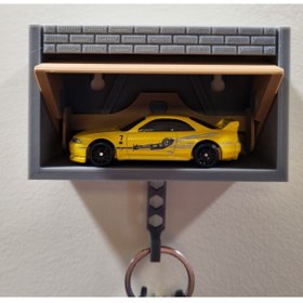 Resim HOT WHEELS Araba Garaj Anahtarlık Özel Tasarım Mini Araç Stand 