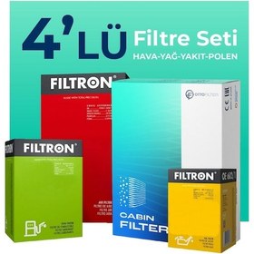Resim Filtron Dacia Logan 1.5 Dizel Filtre Bakım Seti (2012-2018) 4 Lü 