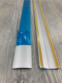 Resim Alüminyum Kapı Eşik Profili Gümüş Renk 35 Mm X 90 Cm Yapışkanlı Parke Eşik Çıtası 