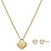 Resim Fossil JF04881SET Kalpli Kadın Kolye ve Küpe Seti 